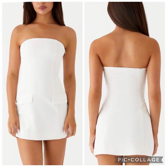 Peppermayo Dresses & Skirts - NEW Peppermayo Allora Strapless Mini Dress White Size 8 Party, Cocktail, Bridal‎